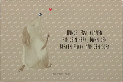 Produktbild von Mr. & Mrs. Panda Schneidplatte Glas Hund Liebe - Hundeglück - Geschenk, Hackbrett, Hunde, Schneidebrett Aus, Glasschneidebrett, Sprüche, Schneidbrett, Herz, Süß