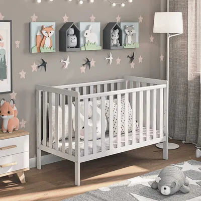 Zdjęcie produktu dla Łóżeczko LuLu bez materaca 120x60 - regulowana wysokość i bezpieczeństwo w ponadczasowym designie