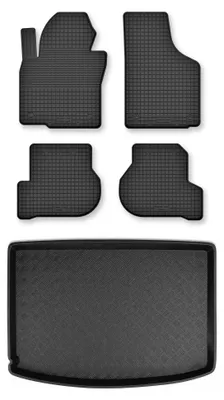 Obrázok produktu pre Vaničkové autokoberce + vaňa kufra pre: Seat Altea 2004-2008 jedna podlaha 5 ks