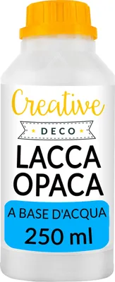 Immagine prodotto di Creative Deco Varnish Vernice Finale Opaca| Bottiglia 250ml a Base d'Acqua | Finitura Trasparente per Legno, Argilla, Tessuti | Impregnante Legno
