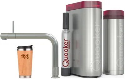 Produktbild von »QUOOKER FRONT Festauslauf Edelstahl VAQ PRO3 mit CUBE 2 *Der Wasserhahn, der alles kann! (3FRONTRVSCUBE)« (2-St) 100°C Kochendwasserhahn