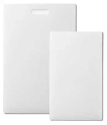 Schneidebrett-Set, 2 Stück, 30x20 & 24x15 cm, weiß, HACCP