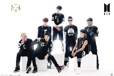 Produktbild von BTS - Bangtan Boys - Black and white - Poster Druck - Größe 91,5x61 cm