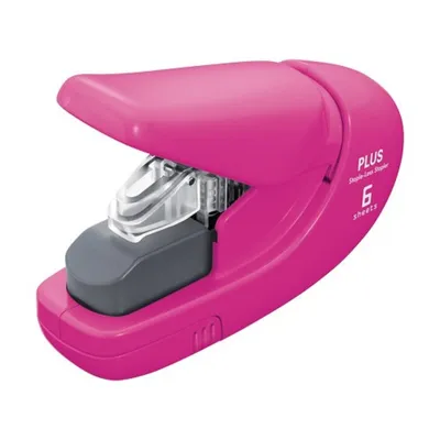 Image de Plus Japan 31148 Agrafeuse sans agrafes - rose, jusqu'à 5 feuilles