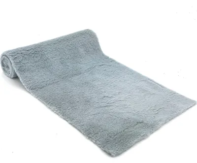 Obrázek produktu pro heimtexland ® Dekorativní kožešinový ubrus, prostírání, zimní plyšová dekorace na stůl, Vánoce, 28 x 200, lze zkrátit, DIY stůl, typ 902, šedá