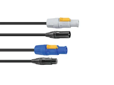 Produktbild von Kombikabel DMX PowerCon/XLR 5m