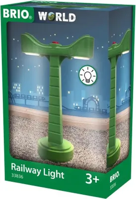 Produktbild von Ravensburger BRIO World 33836 LED-Schienenbeleuchtung - Zubehör für die BRIO Holzeisenbahn - Empfohlen ab 3 Jahren