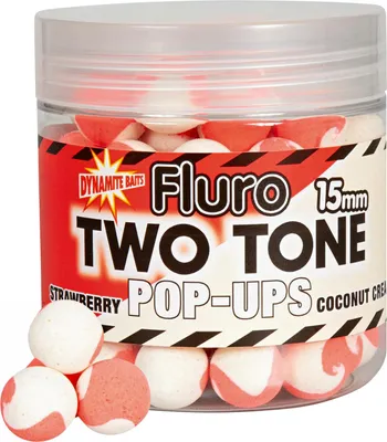 Produktbild von Dynamite Baits Two Tone Fluro 15 mm Erdbeere-Kokosnuss Pop up