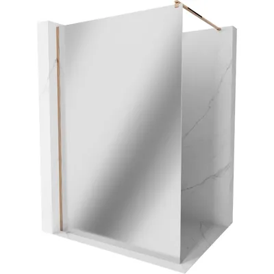 Obrázek produktu pro Mexen Kioto sprchová zástěna 120 x 200 cm, Zrcadlo 8 mm, Zlatorůžová - 800-120-101-60-50