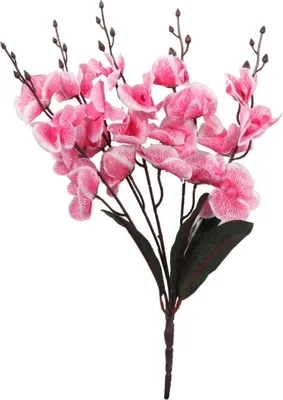 Produktbild von Künstliche Orchideen - Strauß aus 5 hellrosa Blüten, 38 cm
