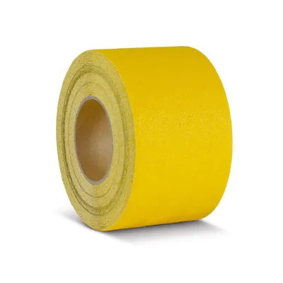 Produktbild von Moravia Antirutsch-Belag gelb verformbar selbstklebend auf Rolle 100 mm x 18,3 m