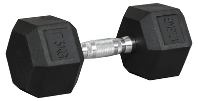 Produktbild von Hexagon Gummihanteln 17,5Kg Gusseisen Krafttraining Schwarz