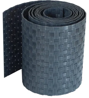 Produktbild von Sichtschutzmatte Zaunsichtschutz Polyrattan - 255 x 19 cm - Anthrazit - Für Garten und Balkon
