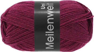 Immagine prodotto di Lana Grossa MEILENWEIT 100 g UNI 4 veli in tinta unita 420 m Colore 1380 - Bordeaux