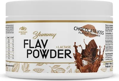 Immagine prodotto di Yummy Flav Powder - 250g : Chocolate Kiss I aroma in polvere I basso contenuto calorico I gusto eccezionale I inulina I fibra alimentare I con lattasi I per l'uso e la dolcificazione di piatti, frullati, caffè I per la cucina, per la cottura, vegano, a basso contenuto di zucchero