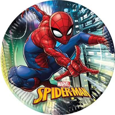Produktbild von Spiderman Team Up 8 Teller 23 cm