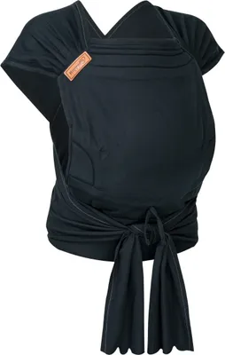 Produktbild von HOPPEDIZ Babytrage Hop-Tye Advanced ab Geburt (2,5 - 20 kg) - Halfbuckle  mit Tuchträger all black