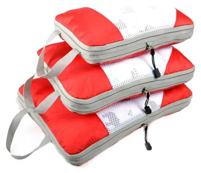 Produktbild von 3 Stück wasserdichte Reiseaufbewahrungstaschen aus Nylon für Ordnung im Gepäck