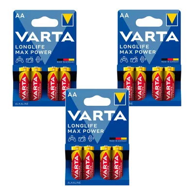 Image de 12 piles R-06 (R06, AA, 1,5 V, alcalines), R-06 Longlife Max Power de Varta