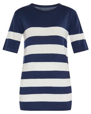 Immagine prodotto di Maglione da donna Mutha - blu navy e bianco, XL