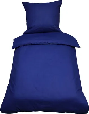 Produktbild von Bettwäsche 135x200 Baumwolle Uni Bettbezug Renforce Garnitur Set 2 tlg / 4 tlg