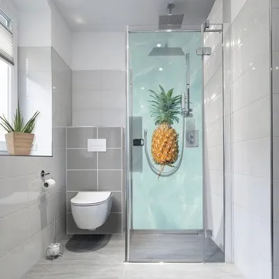 Produktbild von Duschrückwand mySpotti Fresh Happy Pineapple 90 x 210 cm