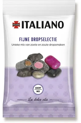 Obrázek produktu pro Italiano Fijne Dropselectie 140 g – Výběr z lékořice, aromatický a lahodný