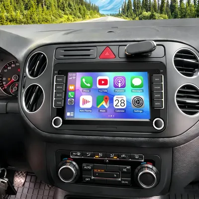Productafbeelding van 2+32G Android 13 autoradio met draadloze CarPlay en Android Auto, 7-inch touchscreen met GPS-navigatie