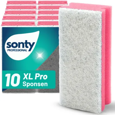 Imagen del producto de Esponjas para limpieza, sin rayones, reutilizables, 10 unidades, 15x7x4 cm, para baño y cocina