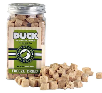 Zdjęcie produktu dla Przysmak dla psa Kiwi Walker liofilizowane smaczki 100% KACZKA 80g