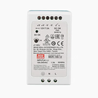 Produktbild von Hutschienen-Netzteil (DIN-Rail) MDR-100-12 SNT DIN-Schiene 12V/DC/0-7,5A/ 90W
