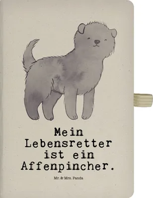 Produktbild von Mr. & Mrs. Panda notizbuch Affenpincher Lebensretter - Transparent - Geschenk, Kladde, Tagebuch, Journal, Skizzenbuch, A5