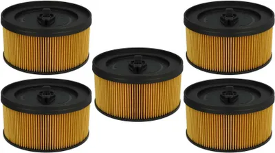 Produktbild von vhbw 5x Faltenfilter kompatibel mit Kärcher WD 5.200 MP, WD 5.270, WD 5.300, WD 5.220 MP, WD 5.260 Staubsauger - Patronenfilter Gelb Schwarz