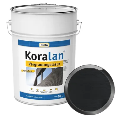 Produktbild von KORA Koralan Vergrauungslasur - 10 Liter (ANTHRAZIT) Wetterschutzlasur