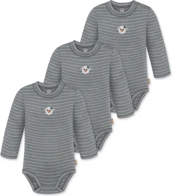 Produktbild von normani 3ER PACK Baby Merino Langarmbody Tuai