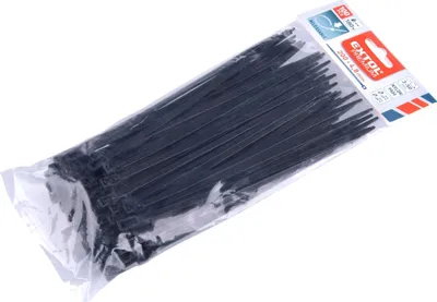 Obrázek produktu pro Pásky stahovací černé, rozpojitelné, 200x4,8mm, 100ks, nylon PA66
