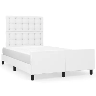 Immagine prodotto di vidaXL Struttura letto con testiera bianca 120x200 cm in Pelle finta