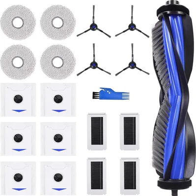 Produktbild von Zubehör für ECOVACS DEEBOT N30 PRO Omni /N30 OMNI / N30 PRO Staubsauger,1 Hauptbürste, 4 Wischtücher,4 Seitenbürsten,4 HEPA-Filter,6 Staubbeutel
