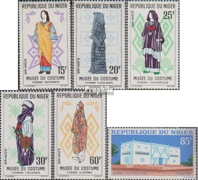 Produktbild von Briefmarken Niger 1963 Mi 46-51 (kompl.Ausg.) postfrisch Trachtenmuseum