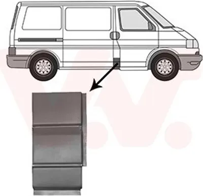 Produktbild von VAN WEZEL Seitenwand Reparaturblech für VW Transporter IV Bus (70B, 70C, 7DB, 7DK, 70J, 70K, 7DC, 7DJ) Transporter IV Kastenwagen (70A, 70H, 7DA, 7DH)