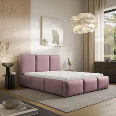 Produktbild von Masseno Polsterbett ARSIL 120x200 cm, Polsterbett mit Bettkästen -Rosa, KRONOS 27