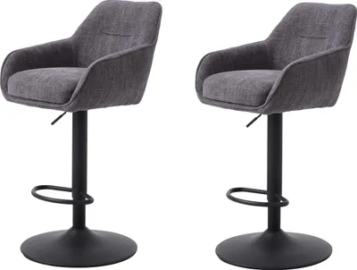Produktbild von Barhocker >Avola< (2er-Set) in graphit - 52x113,5x53 (BxHxT)