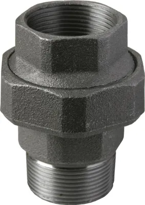 Produktbild von Temperguss Verschraubung Nr. 341 schwarz, I/A, mit Kegeldichtung 11/2"