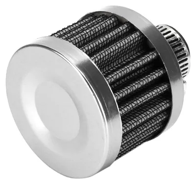 Obrázok produktu pre 13 mm/0,5 palca Mini vzduchový filter Ventilačný otvor karteru Univerzálny autodoplnok strieborný