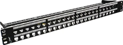 Obrázok produktu pre InLine 76848C, Cat5e, Cat6, Cat6a, Čierna, Montáž do racku, 1U, 100 mm, 45 mm