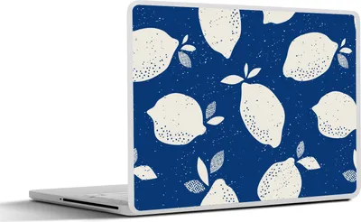 Produktbild von MuchoWow® Laptop Aufkleber Sticker Cover Design - Zitrone - Obst 25x18 cm - Laptop-Deko