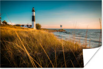 Produktbild von MuchoWow® Poster Leuchtturm - Meer - Amerika 180x120 cm - Fotoplakat
