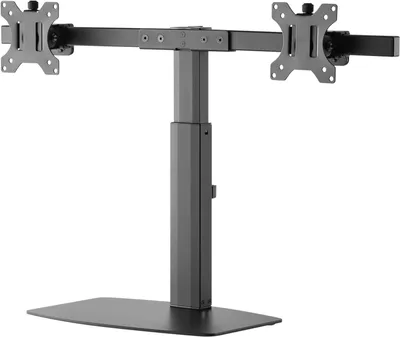 Obrázek produktu pro Držák na dva monitory – držák na monitor pro stůl – ergonomická práce – plynová pružina, výškově nastavitelný – pro monitory 17-34 palců – černý
