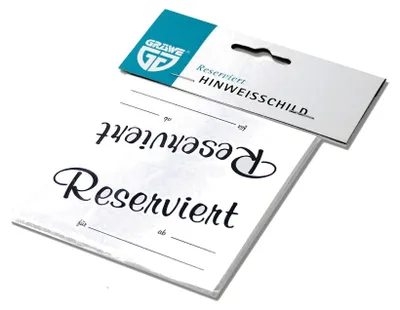 Produktbild von GRÄWE Ersatzschilder aus Pappe "Reserviert" 12 Stück