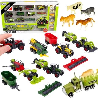 Image de WOOPIE : Lot de tracteurs et de machines agricoles avec des animaux